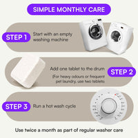 How to use viblii washing machine cleaner - drop tablet in drum and run hot cycle