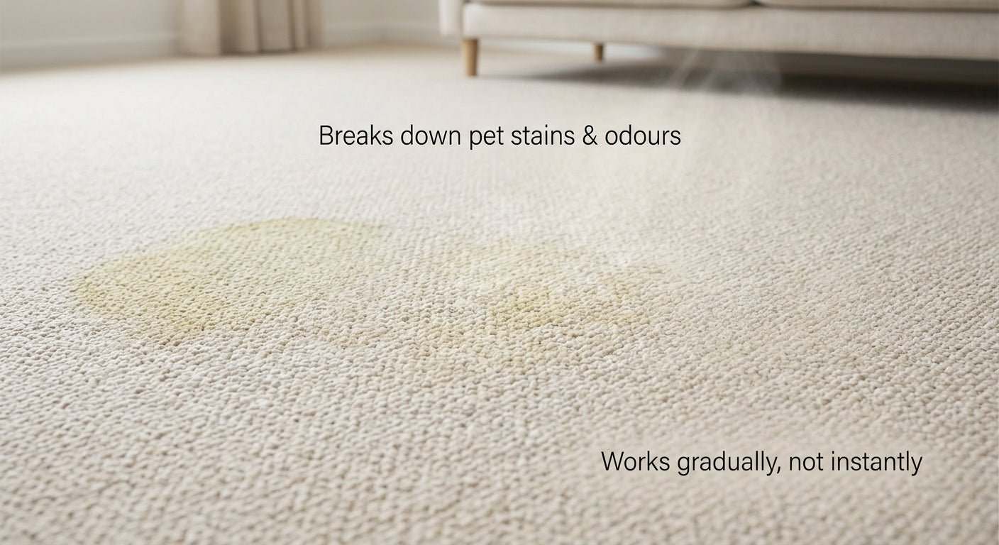 Enzyme cleaner and probiotic cleaner bottles compared side by side