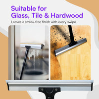 viblii carpet rake squeegee edge - for hard floors and windows