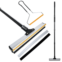 viblii dual-edge pet hair carpet rake with adjustable handle - main product image
