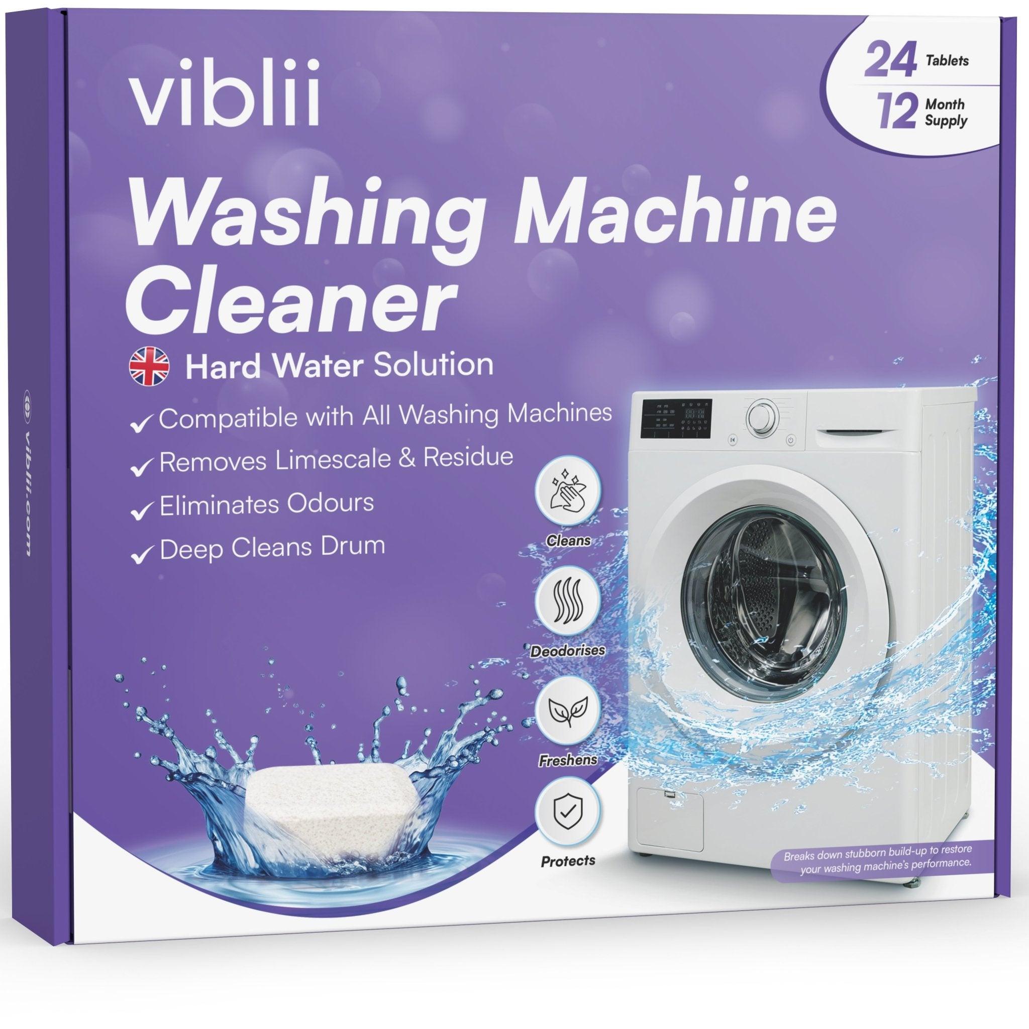 viblii hard water washing machine cleaner white background product photography