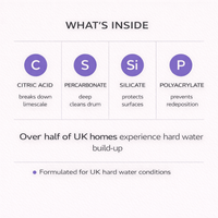 viblii hard water formula packaging showing enzyme descaling ingredients