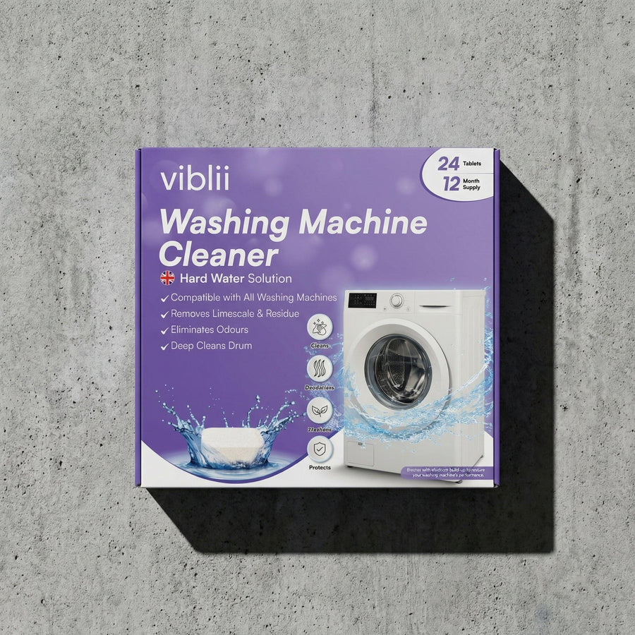 viblii hard water formula washing machine cleaner tablets 24 pack limescale remover UK
